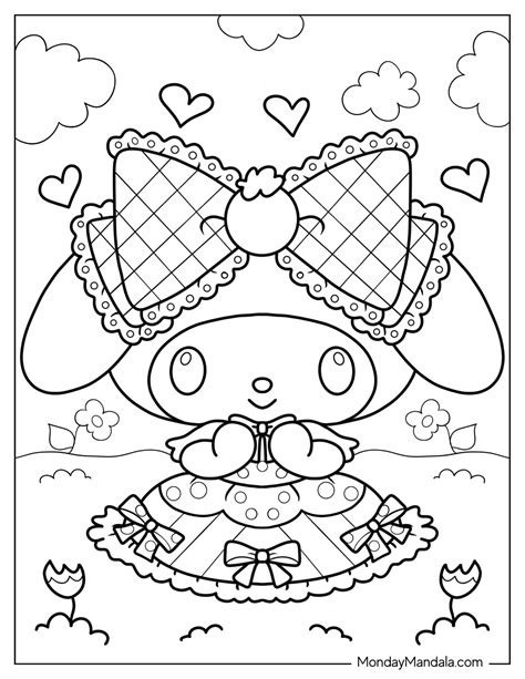 24 My Melody Coloring Pages Free Pdf Printables