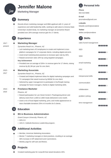 resume  mba application sample  mba resume examples