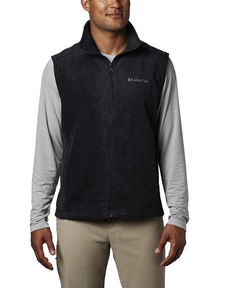 columbia mens steens mountain full zip soft fleece vest black medium homers coat