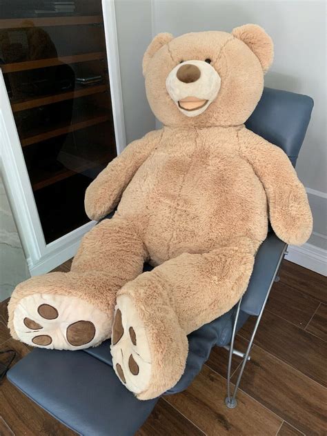 teddy bear giant  big stuffed animal brown plush soft toy cm huge