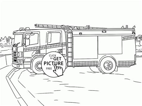 real fire truck scania coloring page  kids transportation coloring