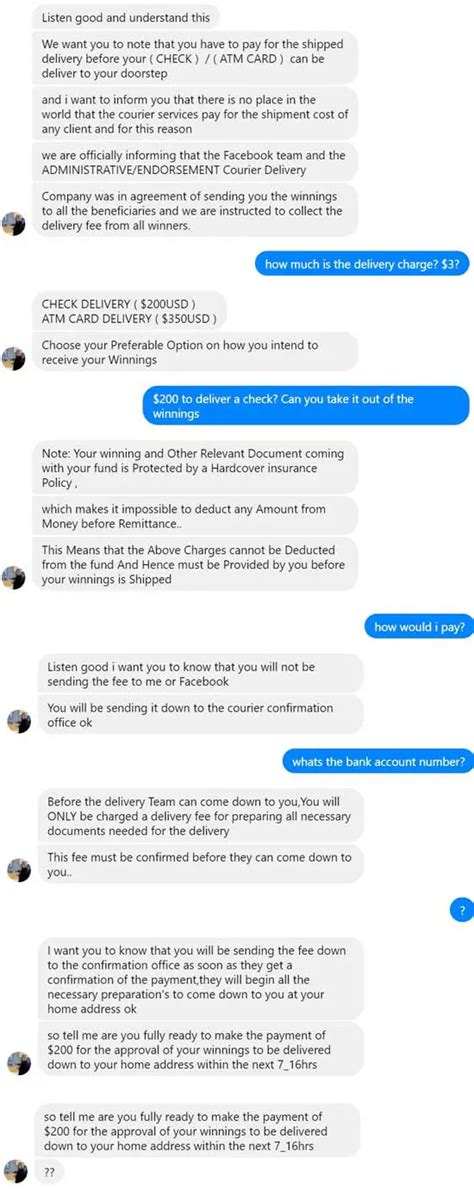 A Facebook Lottery Scammer Contacted Us This Is Our Conversation