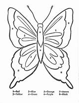 Numbers Butterflies sketch template