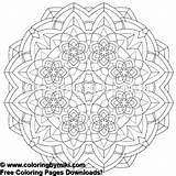 Kaleidoscope Sacred Coloringbymiki sketch template