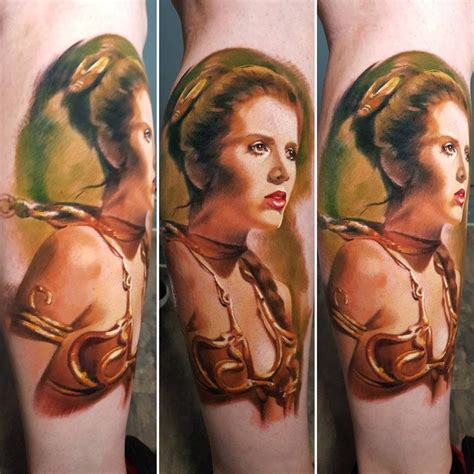 Princess Leia In Gold Bikini From Star Wars Return Of The Jedi