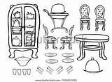 Dining Dishes sketch template