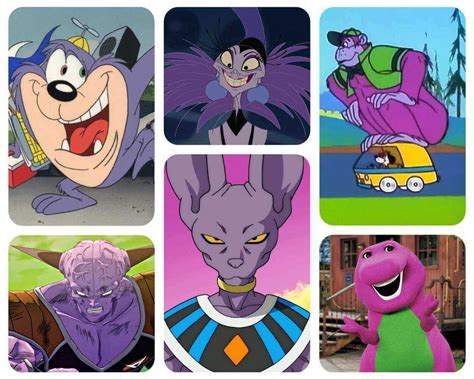 iconic purple cartoon characters