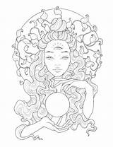 Digital Coloring Pages Adults Trippy Chicks Getcolorings Getdrawings sketch template