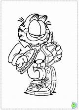 Dinokids Coloring Garfield Close sketch template