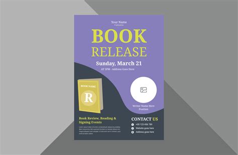 book launch  publishing flyer design template  book launch