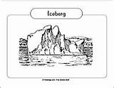 Iceberg Coloring Pages Freeology Worksheet Printable Template sketch template