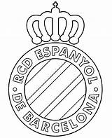 Espanyol Barcelona Crest Coloring Logo Printable Topcoloringpages Print Football sketch template