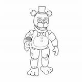 Freddy Fnaf Withered Lefty Coloringpages101 Freddys sketch template