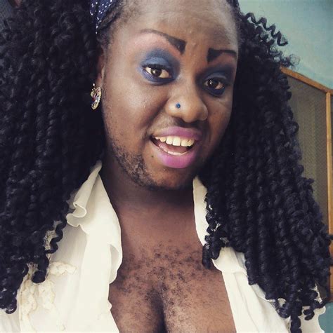 Nigeria S Hairiest Woman Queen Nonyerem Shows Off