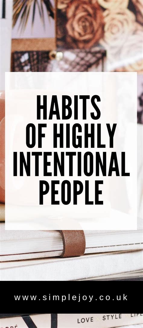 habits  highly intentional people simple joy intentions tips