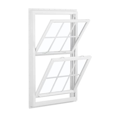 reliabilt  vinyl  construction egress white exterior double hung window rough opening