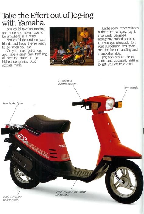 yamaha jog ad brochure scans motor scooter guide