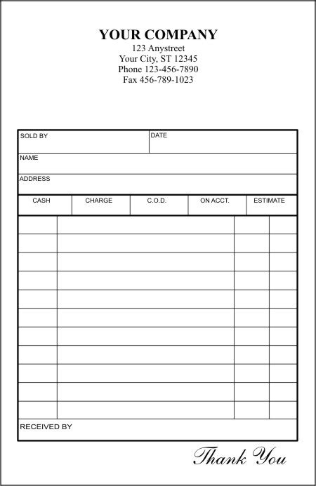 printable sales receipt template  sales receipt template  small