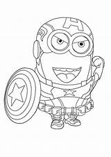 Minion Avengers sketch template
