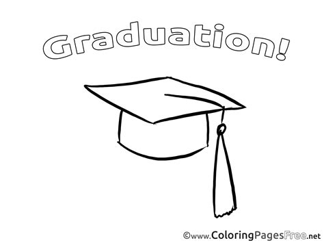 graduation cap coloring page graduation cap  gown coloring pages