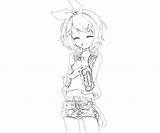 Coloring Rin Pages Miku Hatsune Kagamine Project Vocaloid Play Comments Library Clipart Funny Line sketch template