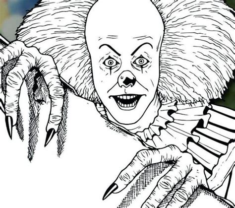 awasome  clown coloring pages
