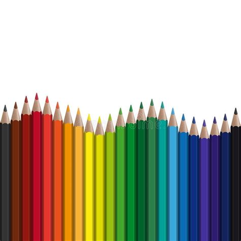 kleurpotloden  een rij vector illustratie illustration  kleur