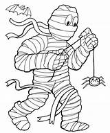 Mummy Coloring Pages Halloween Printable sketch template