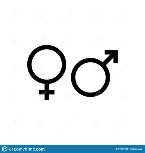 sex symbols gender signage unisex icon flat vector template design