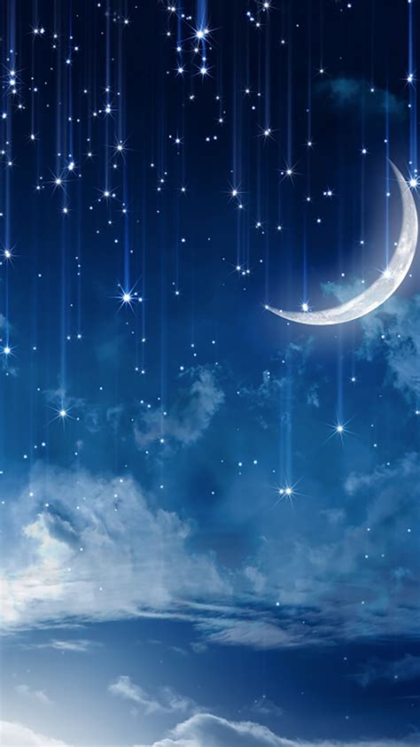 sky sky  stars  moon wallpaper  iphone  pro