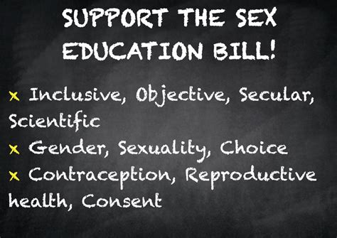 support the sex education bill uplift