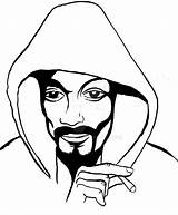 Snoop Dogg Smoking sketch template