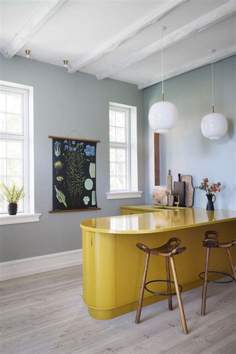 desain dapur minimalis kuning terbaik  cantik  mencerahkan
