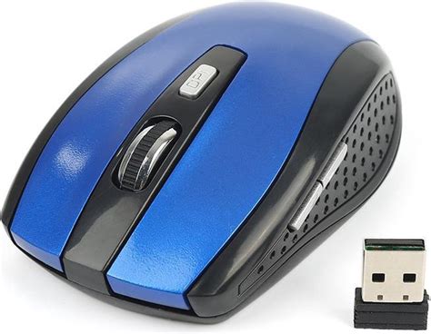 bolcom dvse draadloze muis ghz optische muis geschikt voor laptop pc blauw