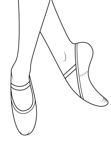 ballet shoes coloring page  printable coloring pages dance