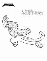 Fu Kung Panda Coloring Tigress Pages Master Kai Getdrawings Clip Library Getcolorings sketch template