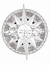 Mandala Celestial Mandalas Imgfave Moon Adults sketch template