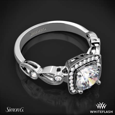 Simon G Tr526 Passion Halo Diamond Engagement Ring 3512