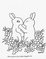 Bunnies Pages Kissing Adron sketch template