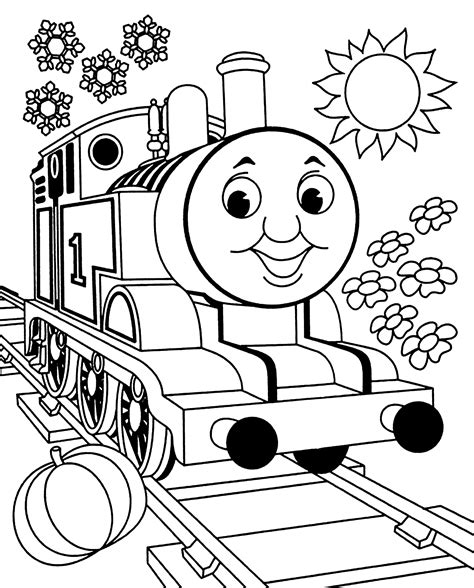 thomas  friends coloring pages  kids printable  train