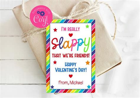 editable slappy valentine tag slappy valentines wristband valentines