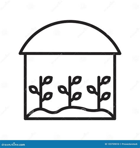 greenhouse icon vector sign  symbol isolated  white background