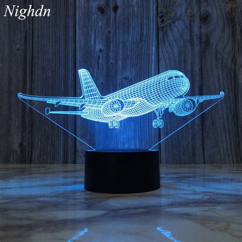 vliegtuig  nachtlampje usb plug  touch tafellamp decoratie nachtkastje nachtlampje kind