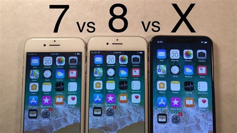 Iphone X Vs Iphone 8 Vs Iphone 7 Speed Test Comparison Youtube