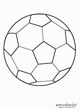 Coloring Pages Soccer Ball Football Birthday Print Visit sketch template