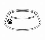 Bowl Dog Clipart Outline Clip Empty Dish Bowls Cliparts Color Library Clipground Clipartmag sketch template