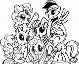 Coloring Friendship Pages Pony Little Magic Mlp sketch template