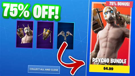 how to get the psycho bundle for 5 in fortnite 75 off youtube