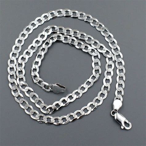 solid  sterling silver   necklace chain italy jewelry