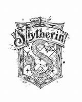 Slytherin Crest Print Potter Harry Printable Coloring Pages Hogwarts Watercolor Painting Center House Etsy Printables Serpentard Blason Template Wall Para sketch template
